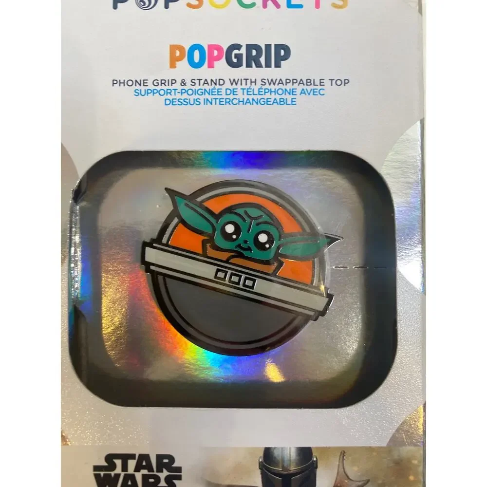 Baby Yoda Grogu Pod Mandalorian Popsocket Popgrip NIB Orange Green Star Wars